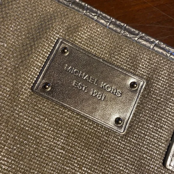 Michael Kors Silver and Brown Tote Bag - Picture 3 of 8